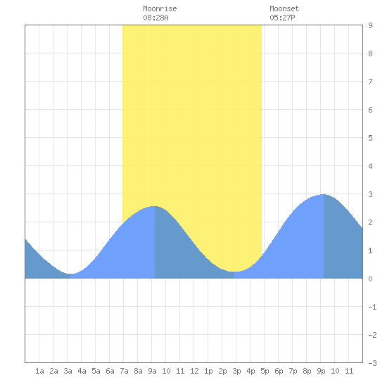 Washington Sailing Marina, Bellevue tide chart for Friday, November 21, 2025