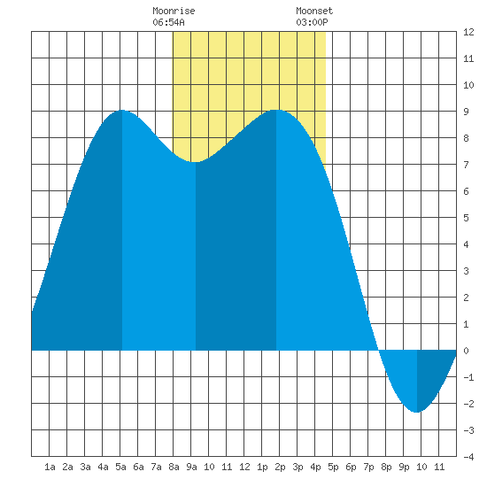 Bellingham tide chart for Monday, January 11, 2021