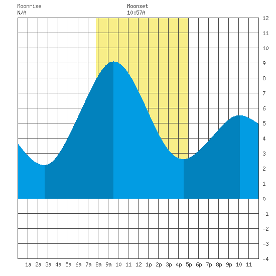Bellingham tide chart for Monday, January 24, 2022