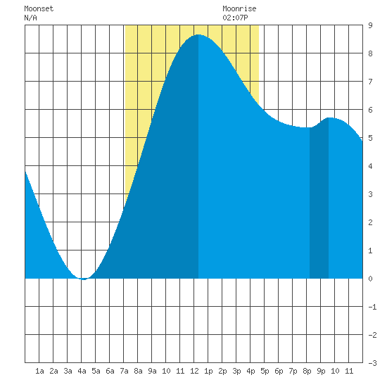 Bellingham tide chart for Saturday, November 9, 2024