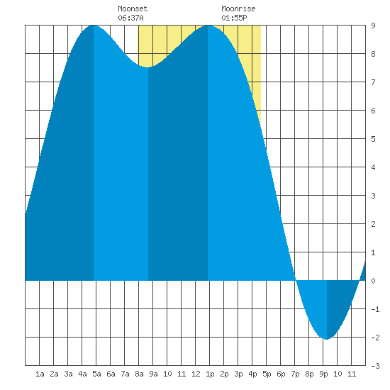 Bellingham tide chart for Saturday, January 11, 2025
