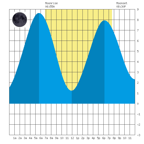 Bellingham tide chart for Saturday, March 29, 2025