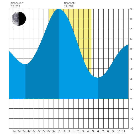 Bellingham tide chart for Saturday, January 10, 2026