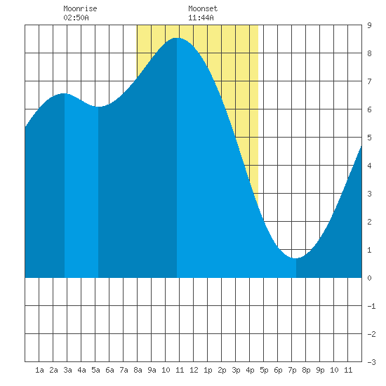 Bellingham tide chart for Monday, January 12, 2026