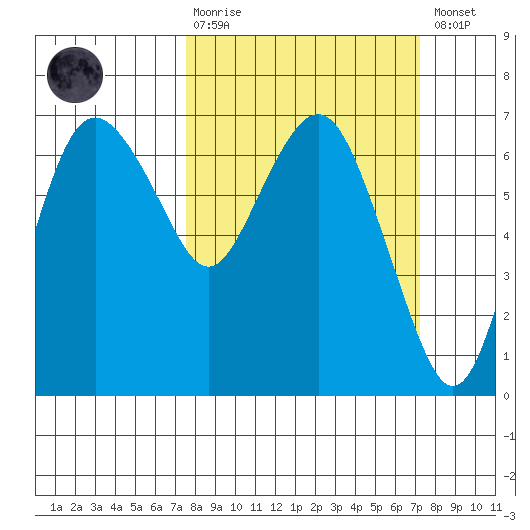 Port Angeles tide chart for Sunday, March 10, 2024