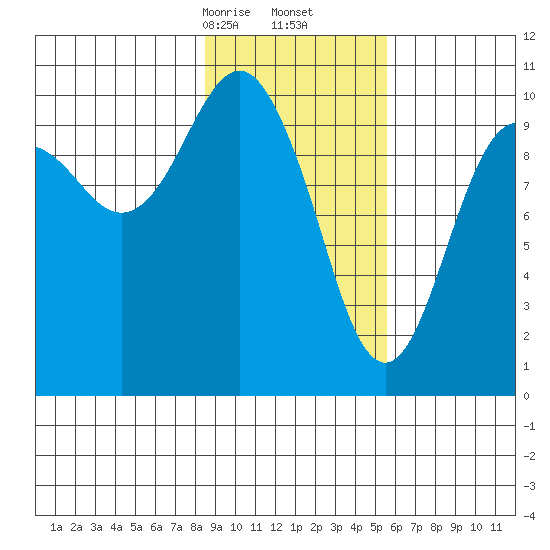 Port Chalmers tide chart for Friday, February 13, 2026