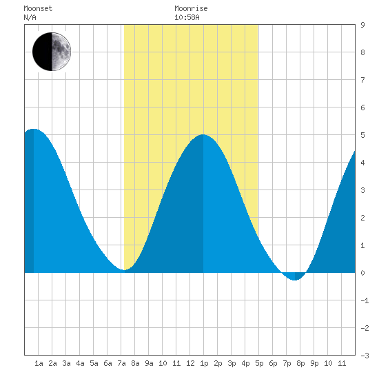 Port Elizabeth tide chart for Wednesday, January 17, 2024