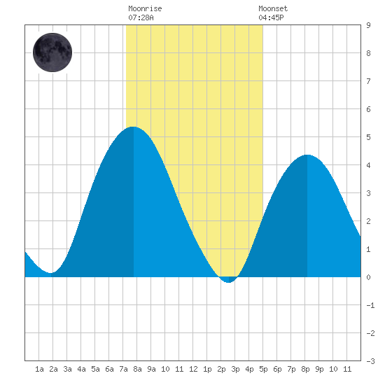 Port Elizabeth tide chart for Sunday, January 18, 2026