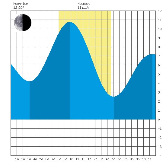 Port Gamble tide chart for Saturday, January 10, 2026