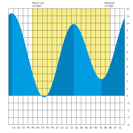 Port Walter tide chart for Monday, May 10, 2021