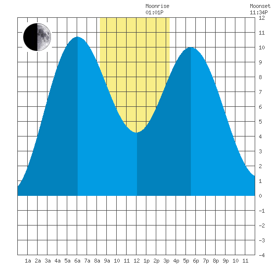 Port Walter tide chart for Friday, December 10, 2021
