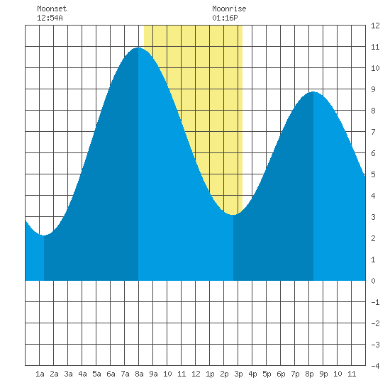 Port Walter tide chart for Sunday, December 12, 2021
