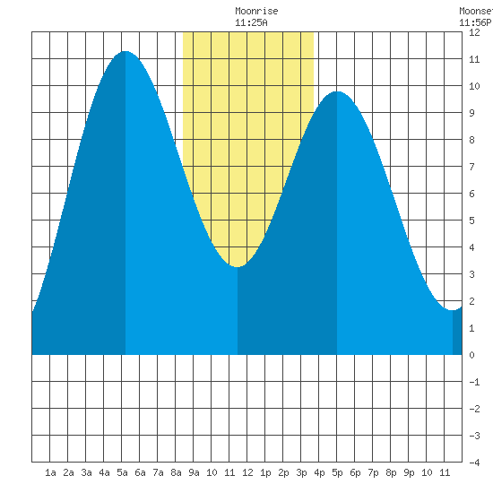 Port Walter tide chart for Saturday, January 8, 2022