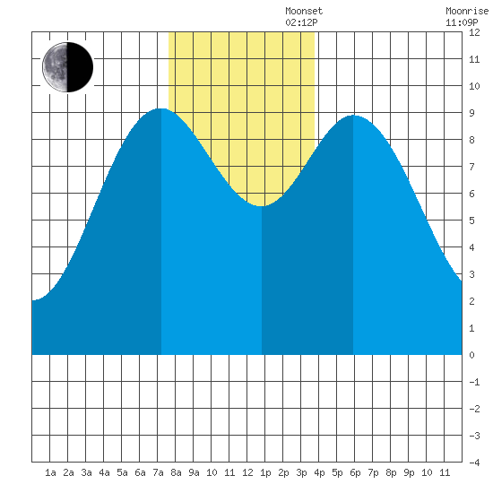 Port Walter tide chart for Wednesday, November 16, 2022