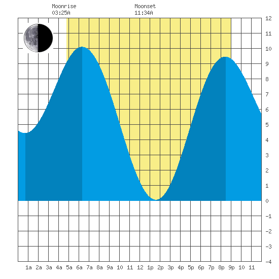 Port Walter tide chart for Friday, May 12, 2023