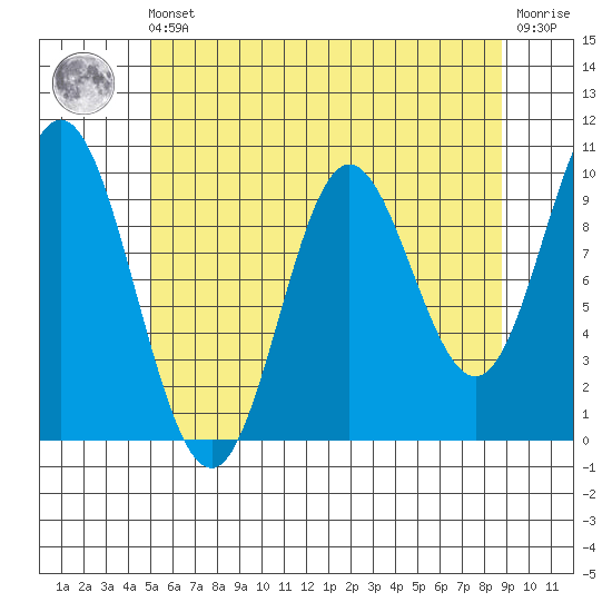 Port Walter tide chart for Friday, May 5, 2023