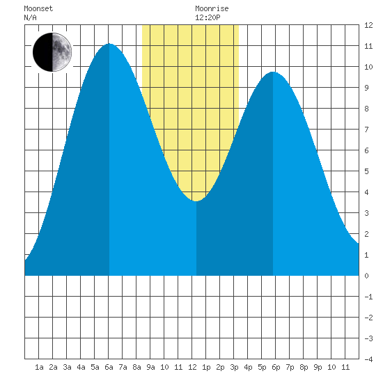 Port Walter tide chart for Tuesday, December 19, 2023