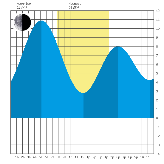 Port Walter tide chart for Friday, February 2, 2024