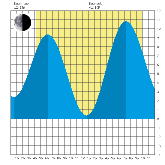 Port Walter tide chart for Friday, June 28, 2024