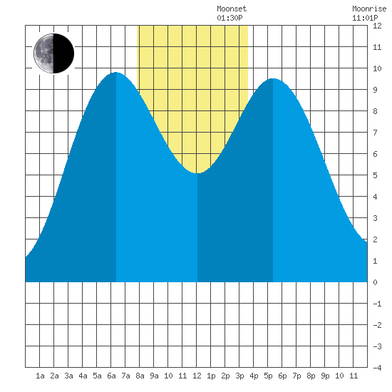 Port Walter tide chart for Friday, November 22, 2024