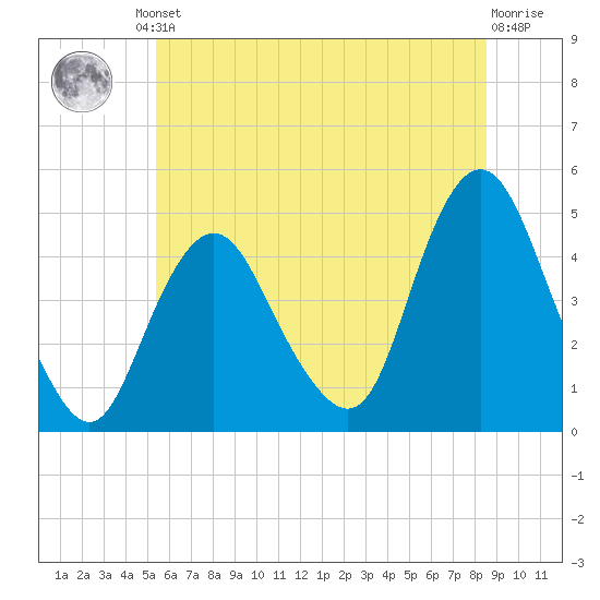 Princes Bay tide chart for Friday, June 21, 2024
