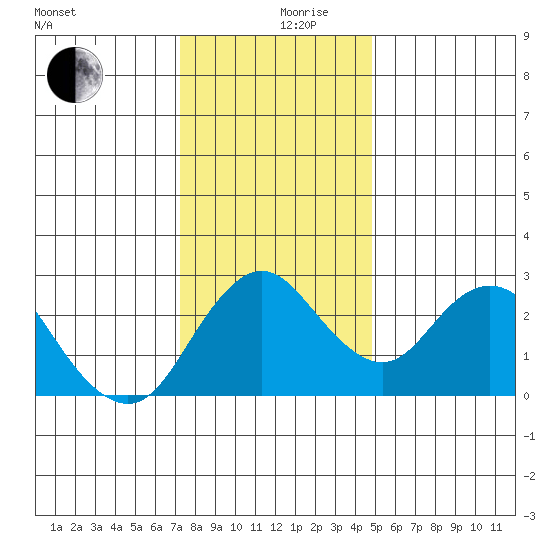 Prisoners Point tide chart for Tuesday, December 19, 2023