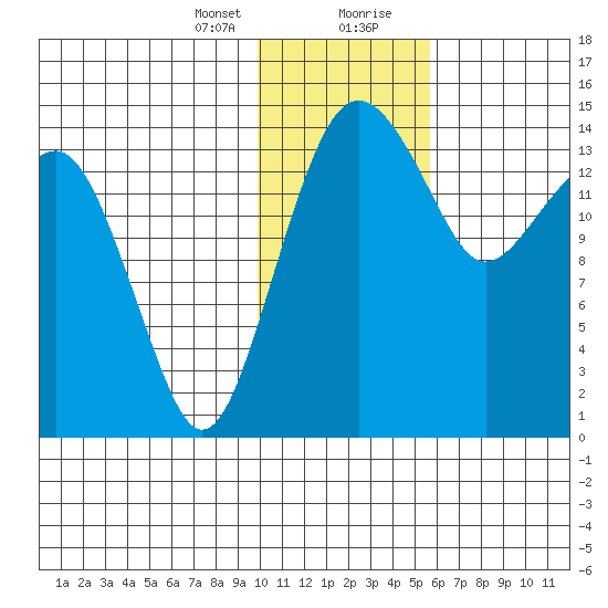 Protection Point tide chart for Sunday, January 24, 2021