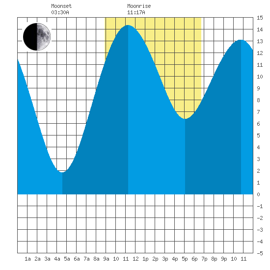 Protection Point tide chart for Friday, February 19, 2021