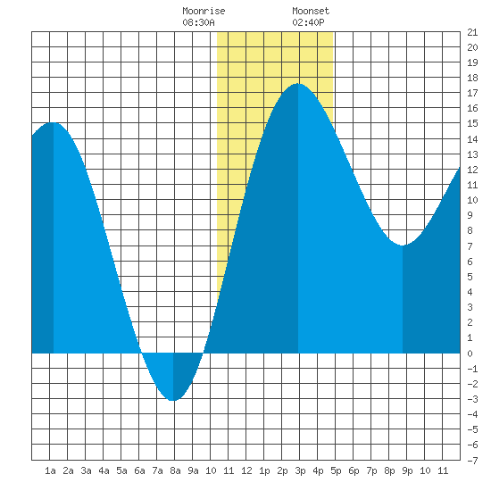 Protection Point tide chart for Friday, December 31, 2021