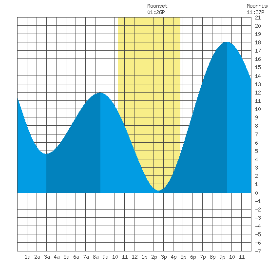 Protection Point tide chart for Friday, December 20, 2024