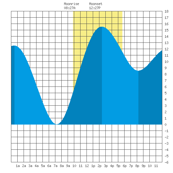Protection Point tide chart for Saturday, January 25, 2025