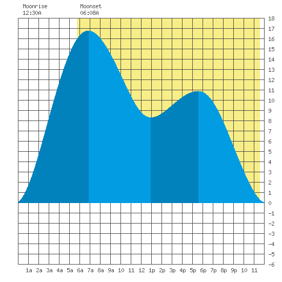 Protection Point tide chart for Friday, July 11, 2025