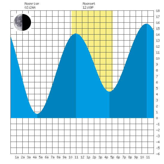 Protection Point tide chart for Saturday, January 10, 2026