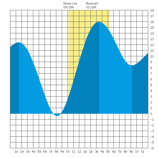 Protection Point tide chart for Thursday, January 15, 2026