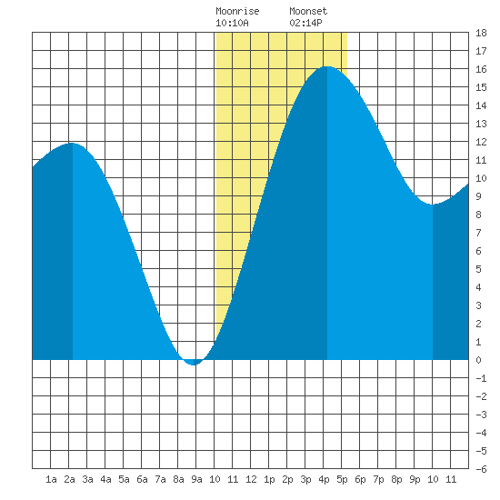 Protection Point tide chart for Friday, January 16, 2026