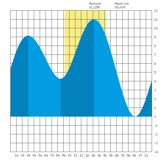 Aialik Sill tide chart for Monday, November 22, 2021