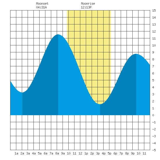 Puale Bay tide chart for Friday, January 19, 2024