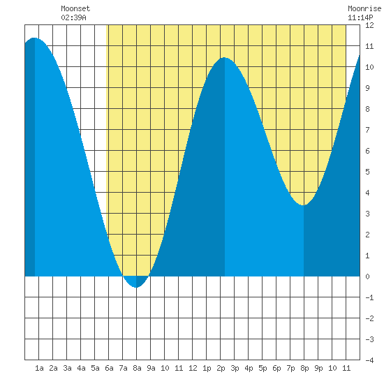 Puale Bay tide chart for Friday, July 19, 2024