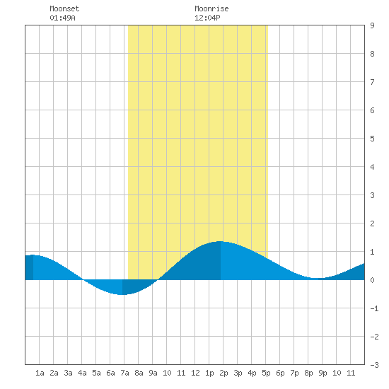 Queenstown tide chart for Friday, January 19, 2024