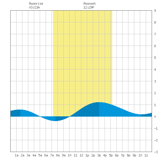 Queenstown tide chart for Friday, January 24, 2025