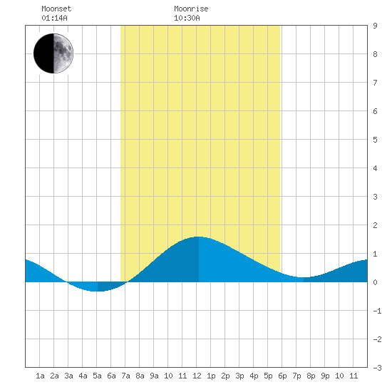 Queenstown tide chart for Tuesday, February 24, 2026