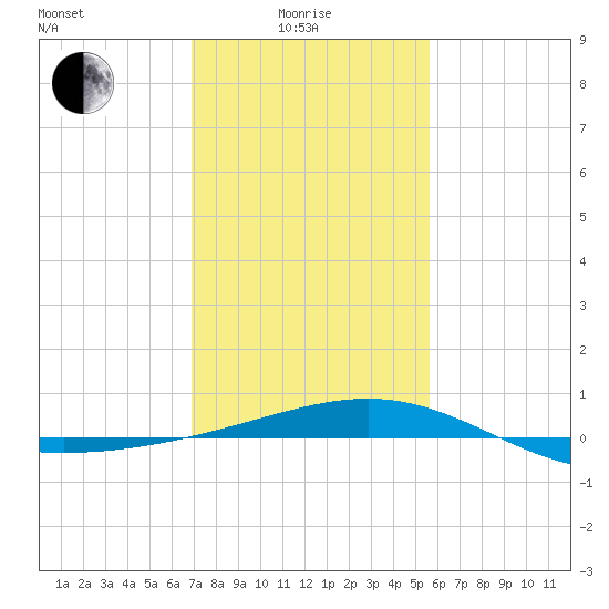 Raccoon Point tide chart for Sunday, January 25, 2026