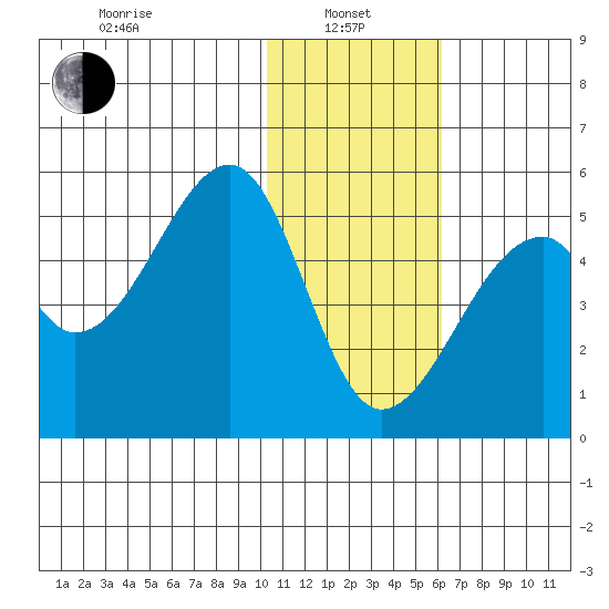 Raven Bay tide chart for Saturday, January 10, 2026