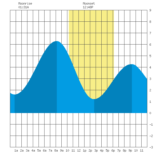 Raven Bay tide chart for Friday, January 9, 2026