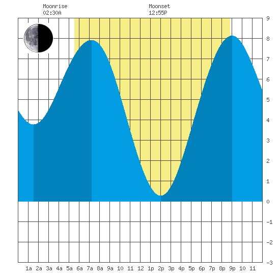 Raymond tide chart for Tuesday, May 20, 2025