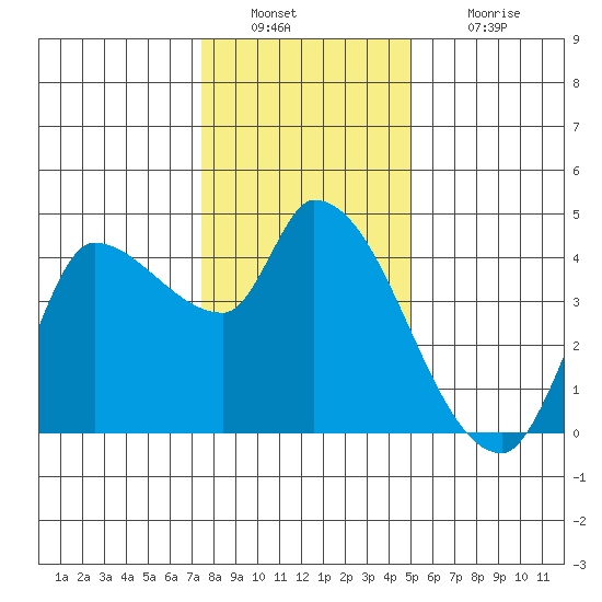 Reynolds tide chart for Friday, December 29, 2023