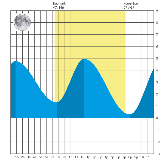 Reynolds tide chart for Thursday, March 13, 2025
