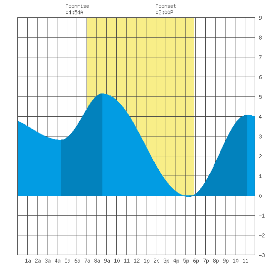 Reynolds tide chart for Friday, February 13, 2026