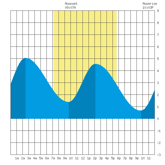 Reynolds tide chart for Thursday, February 5, 2026