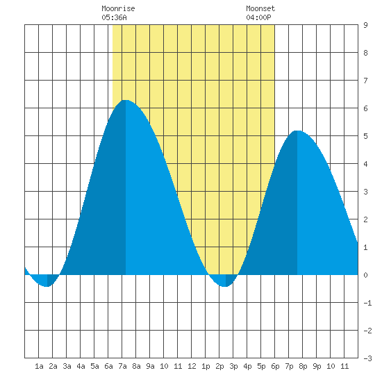 Riggins Ditch tide chart for Friday, March 8, 2024